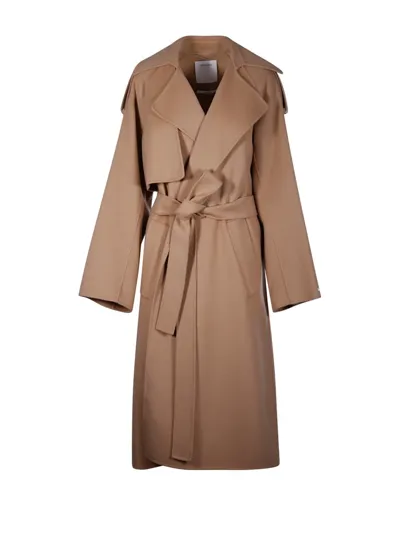 Sportmax Belted Long In Beige