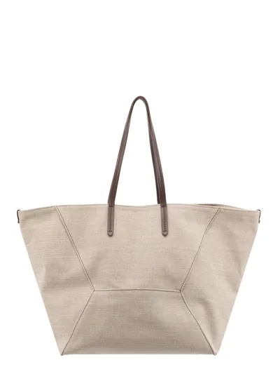 Brunello Cucinelli Shoulder Bag In Beige