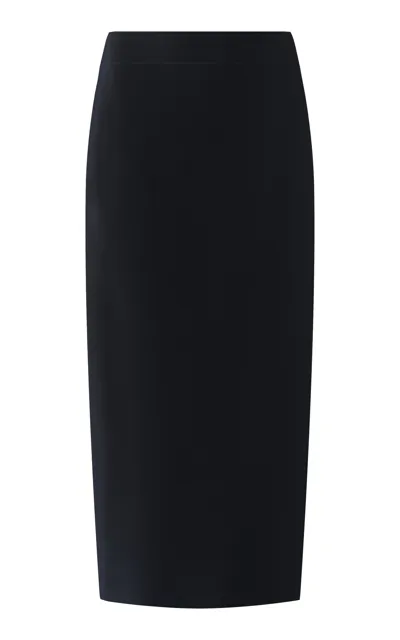 The Frankie Shop Malvo Wool Long Pencil Skirt In Black