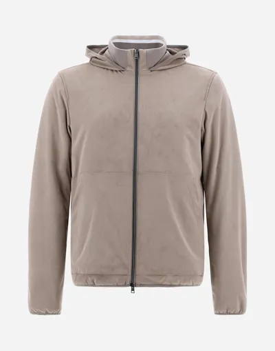 Herno Techno Lux Bomber Jacket In Grey