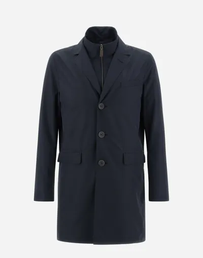 Herno Byron Raincoat In Blue