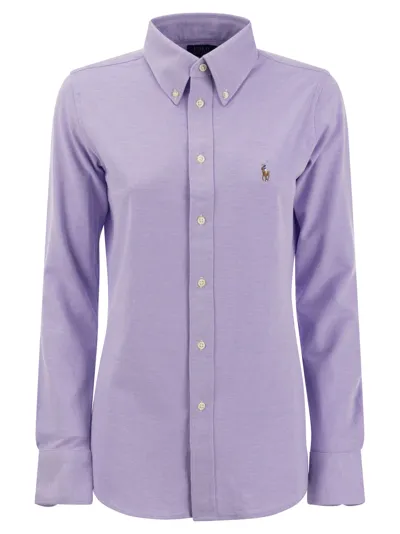 Polo Ralph Lauren Relax Shirt Oxford In Purple