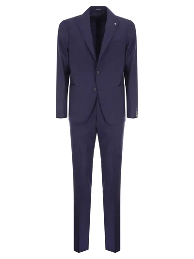 Tagliatore Wool Suit In Blue