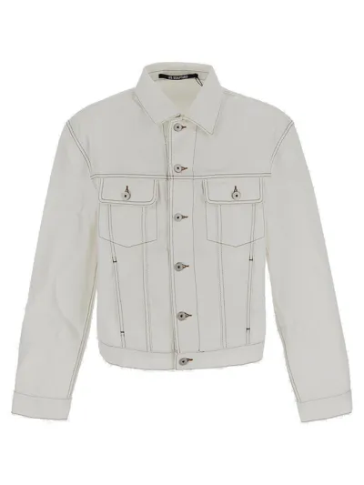 Jacquemus Straight Cut Denim Jacket In White