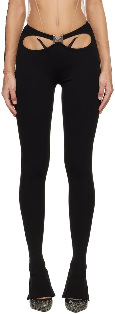 Mugler Black Cutout Trousers