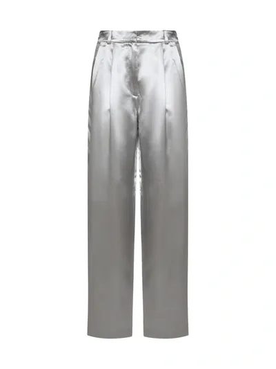 Loulou Studio Pants In Silver Grey