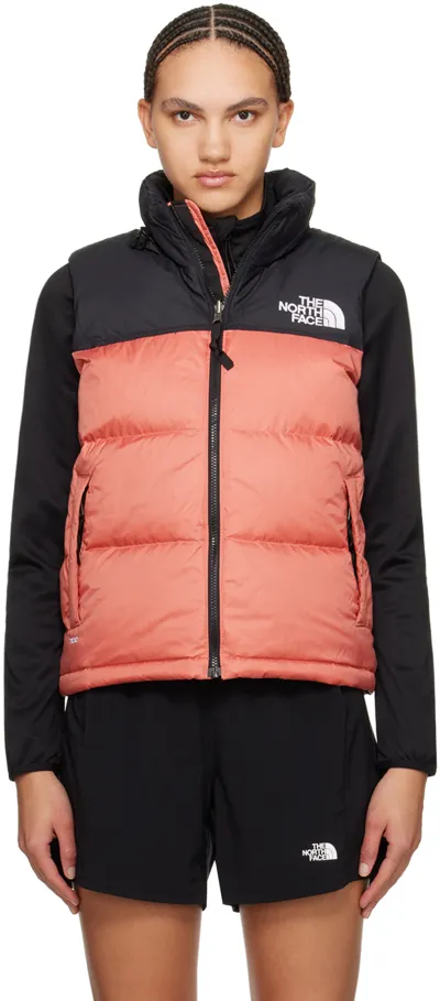 The North Face Pink & Black 1996 Retro Nuptse Down Vest In Nxq Light Mahogany