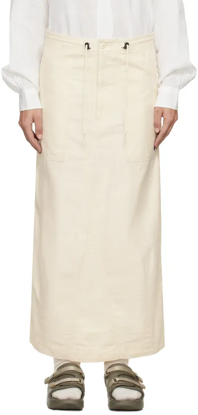 Needles Off-white Fatigue Midi Skirt In A-white