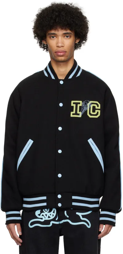 Icecream Black Piping Bomber Jacket