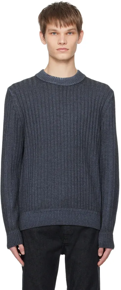 Hugo Boss Navy Flag Sweater In Dark Blue 404