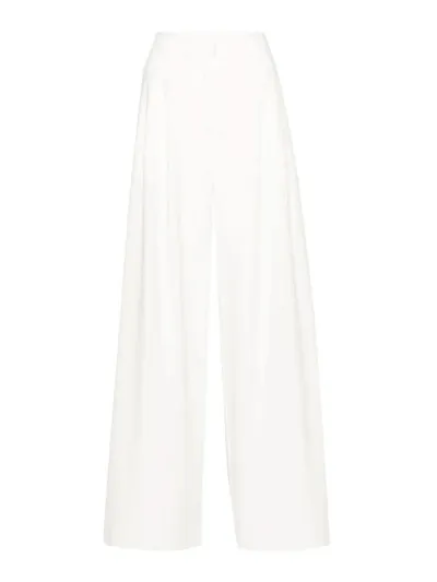 Remain Birger Christensen White Pleated Trousers In Blanco