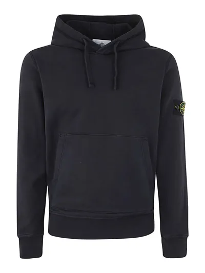 Stone Island Hoodies Clothing In Black