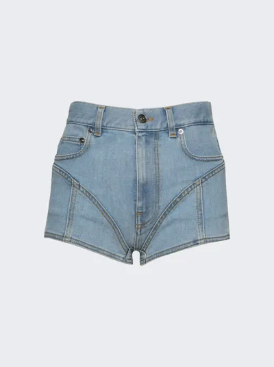 Mugler Panelled Denim Shorts