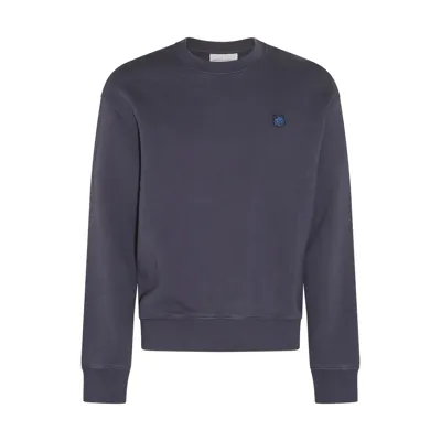 Maison Kitsuné Ink Blue Cotton Bold Fox Sweatshirt