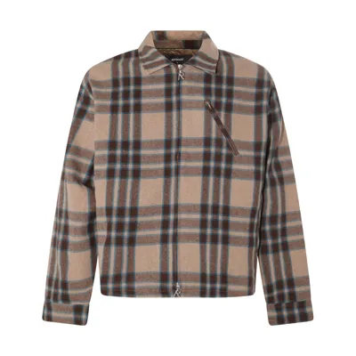 Represent Plaid-check Flannel Shirt In Brown