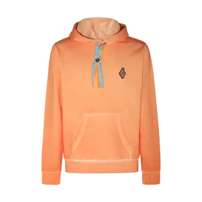 Marcelo Burlon County Of Milan Sunset Cross Regular Hoodie In Orange