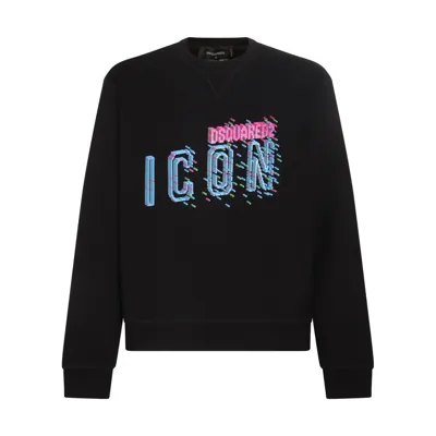 Dsquared2 Black Cotton Sweatshirt