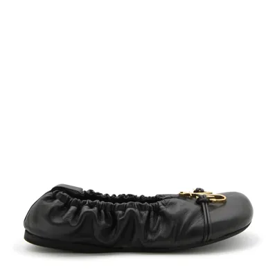 Jw Anderson J.w. Anderson Black Leather Ancora Flats