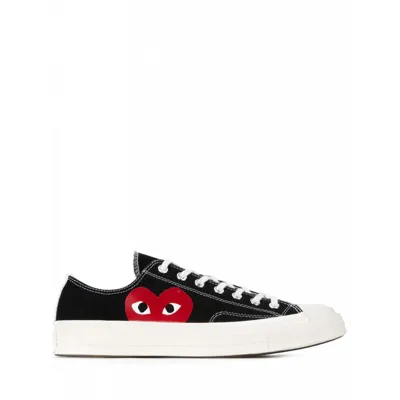 Comme Des Garcons Play Converse Black Cotton Sneakers