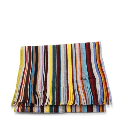 Paul Smith Spectrum Stripe Merino-wool Scarf In Multi Fabric