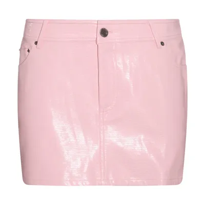 Rotate Birger Christensen Embossed Sequin Skirt In Pink