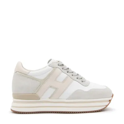 Hogan Midi H222 Platform Sneakers In White