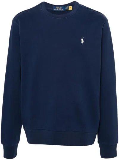 Polo Ralph Lauren Polo Pony Cotton Sweatshirt In Blue