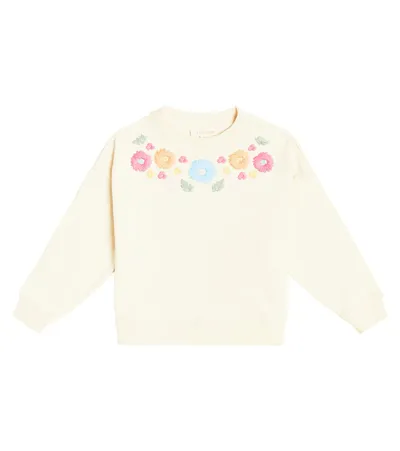 Louise Misha Kids' Rosalia Embroidered Cotton Sweatshirt In Neutrals