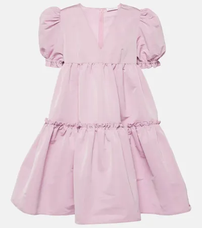 Nina Ricci Gathered Tiered Minidress In Pink