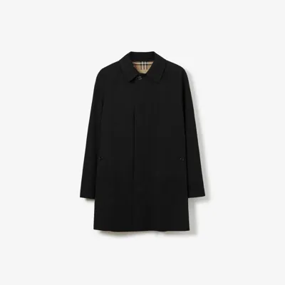 Burberry Short Camden Heritage Car Coat In Black