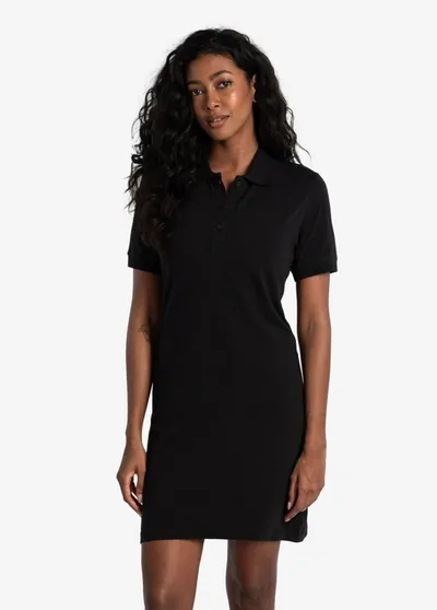 Lole Effortless Polo Dress In Black