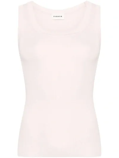 P.a.r.o.s.h . Ribbed-knit Tank Top In Pink