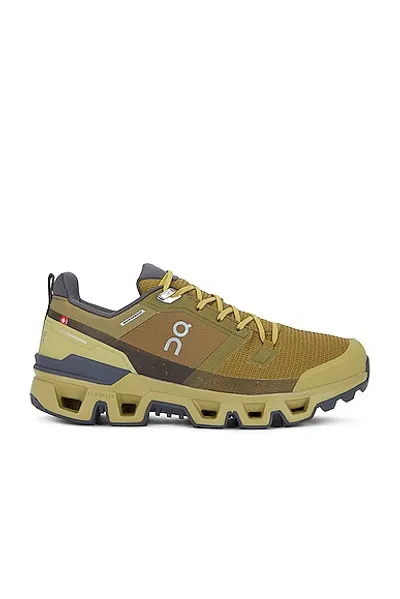 On Khaki Cloudwander Waterproof Sneakers In Hunter - Safari