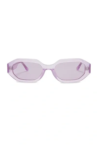 Attico Irene Sunglasses In Pink & Silver