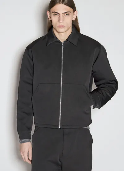 Prada Cotton And Silk Blouson Jacket In Black