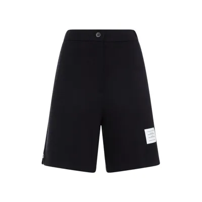 Zegna Thom Browne Wool Shorts In Nee Nero Unito