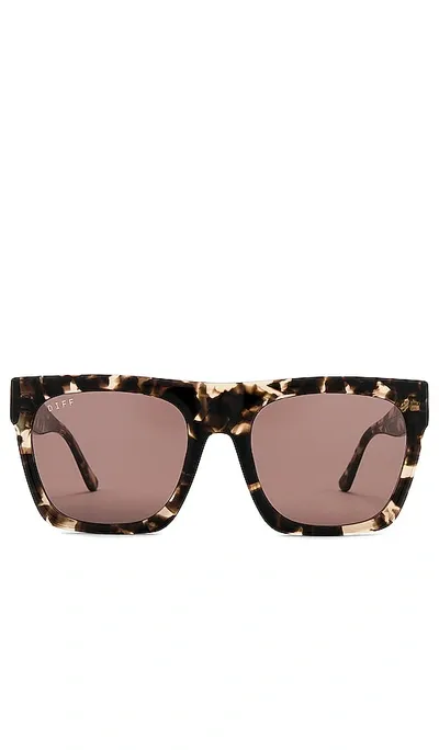 Diff Eyewear Easton Sunglasses In Espresso Tortoise & Brown