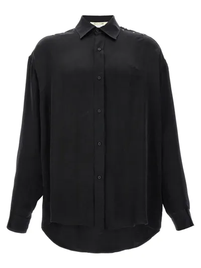 Alyx 1017  9sm Logo Embroidery Cupro Shirt In Negro