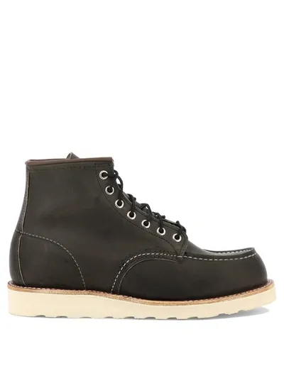 Red Wing Shoes Classic Moc Ankle Boots In Charcoal