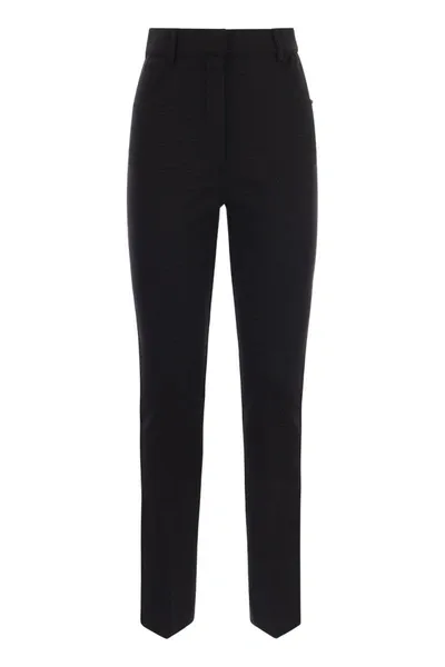 Sportmax Teti - Stretch Wool Jersey Trousers In Black