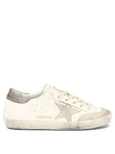 Golden Goose Super Star Lace-up Sneakers In Whitebeigelightbrown