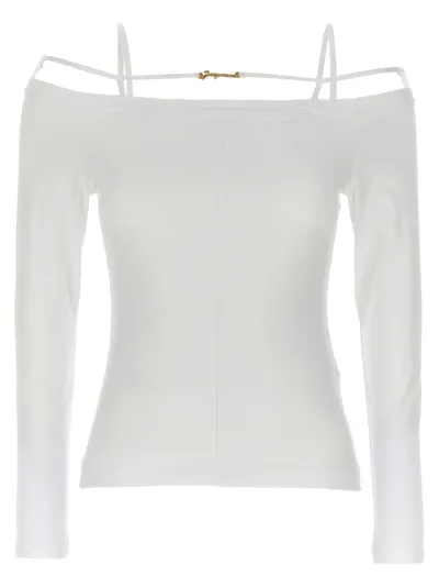 Jacquemus White Le Papier 'le T-shirt Sierra' Long Sleeve T-shirt In 100 White