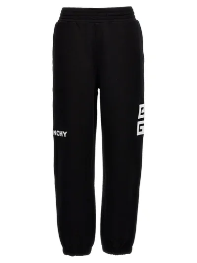 Givenchy Flocked Logo Joggers In Black