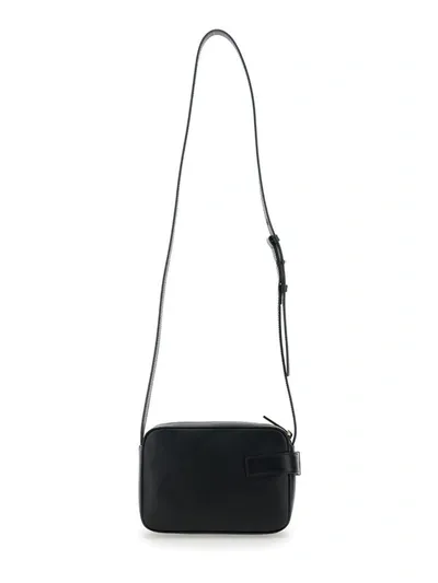 Ferragamo Archive Cc Leather Shoulder Bag In Black