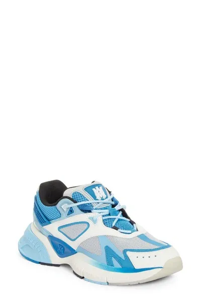 Amiri Ma Runner Chunky-sole Leather And Mesh Low-top Trainers In Air Blue