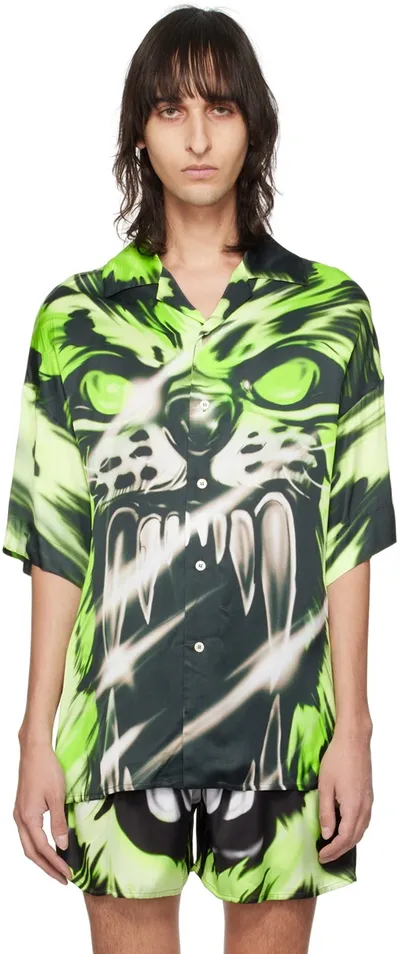 Gerrit Jacob Green & Black Printed Shirt