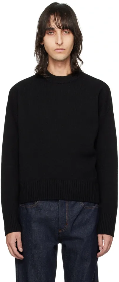 Ami Alexandre Mattiussi Black Dropped Shoulder Sweater