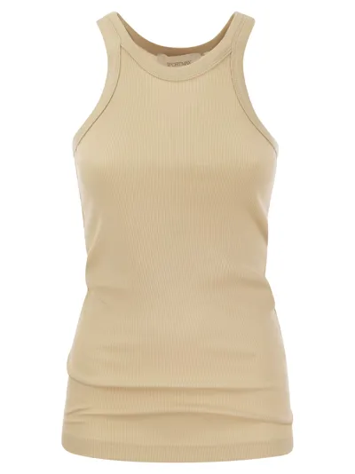 Sportmax Nastie - Silk-blend Jersey Tank Top In Beige