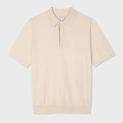 Paul Smith Mens Sweater Ss Polo In Ecru