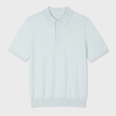 Paul Smith Mens Sweater Ss Polo In Light Blue